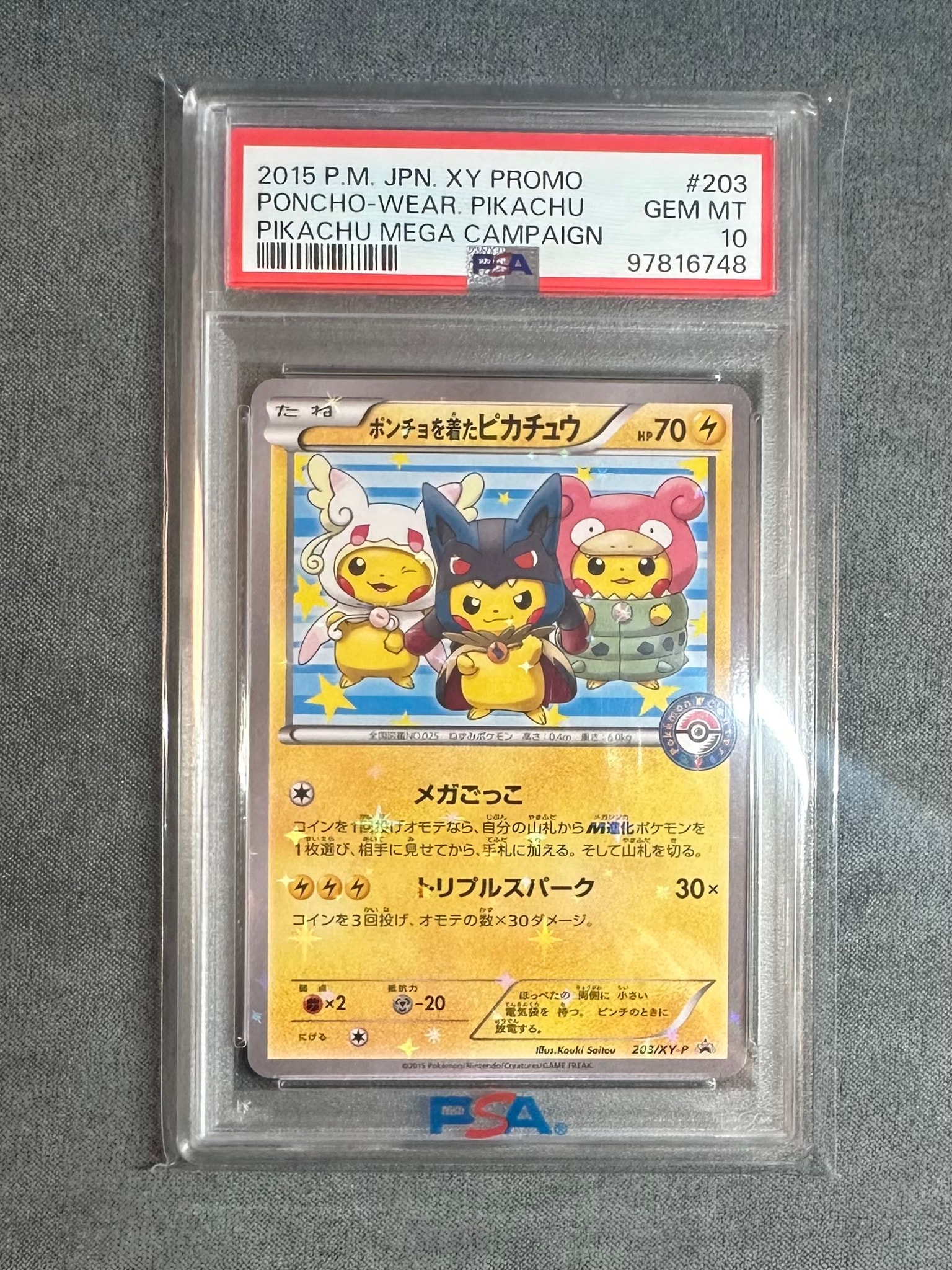 ポンチョを着たピカチュウ: プロモ (ポンチョピカチュウ) [XY-P 203/XY-P](プロモーションカード「XY-P」)