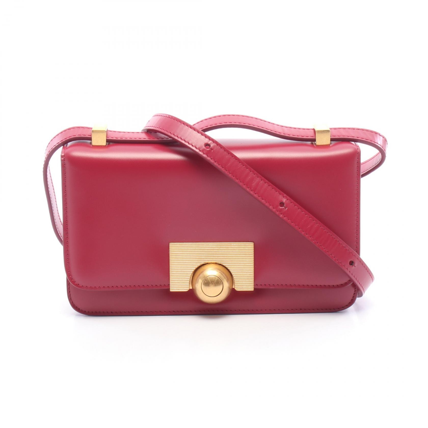 ボッテガヴェネタ BOTTEGA VENETA ザ クラシック ショルダーバッグ バッグ レザー レディース ボルドー系 【中古】