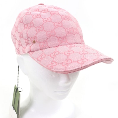 未使用品 グッチ キャップ ピンク レディース M 748475