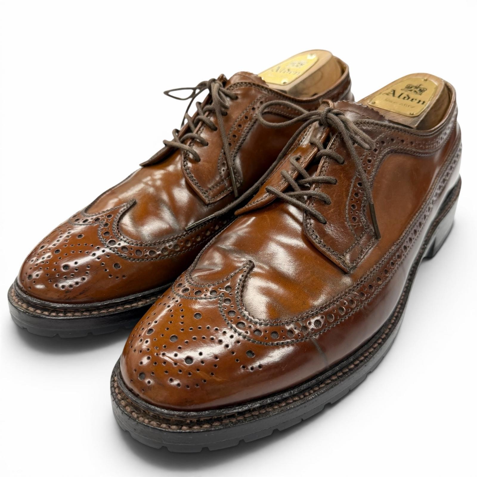 美品 オールデン レザーシューズ ブラウン メンズ 7 97502