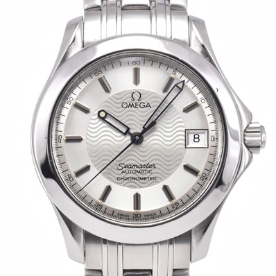 オメガ OMEGA 2501.31 シーマスター デイト シルバー 自動巻き メンズ 良品 腕時計 R#149131