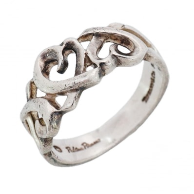 ★SALE【6jcb0496-k】ティファニー リング トリプルラビングハート シルバー925 12号【中古】レディース