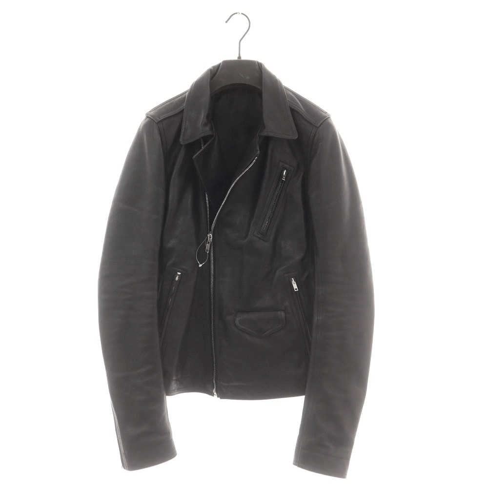 【中古】リックオウエンス Rick Owens ライダースジャケット ブラック【サイズ46】【メンズ】