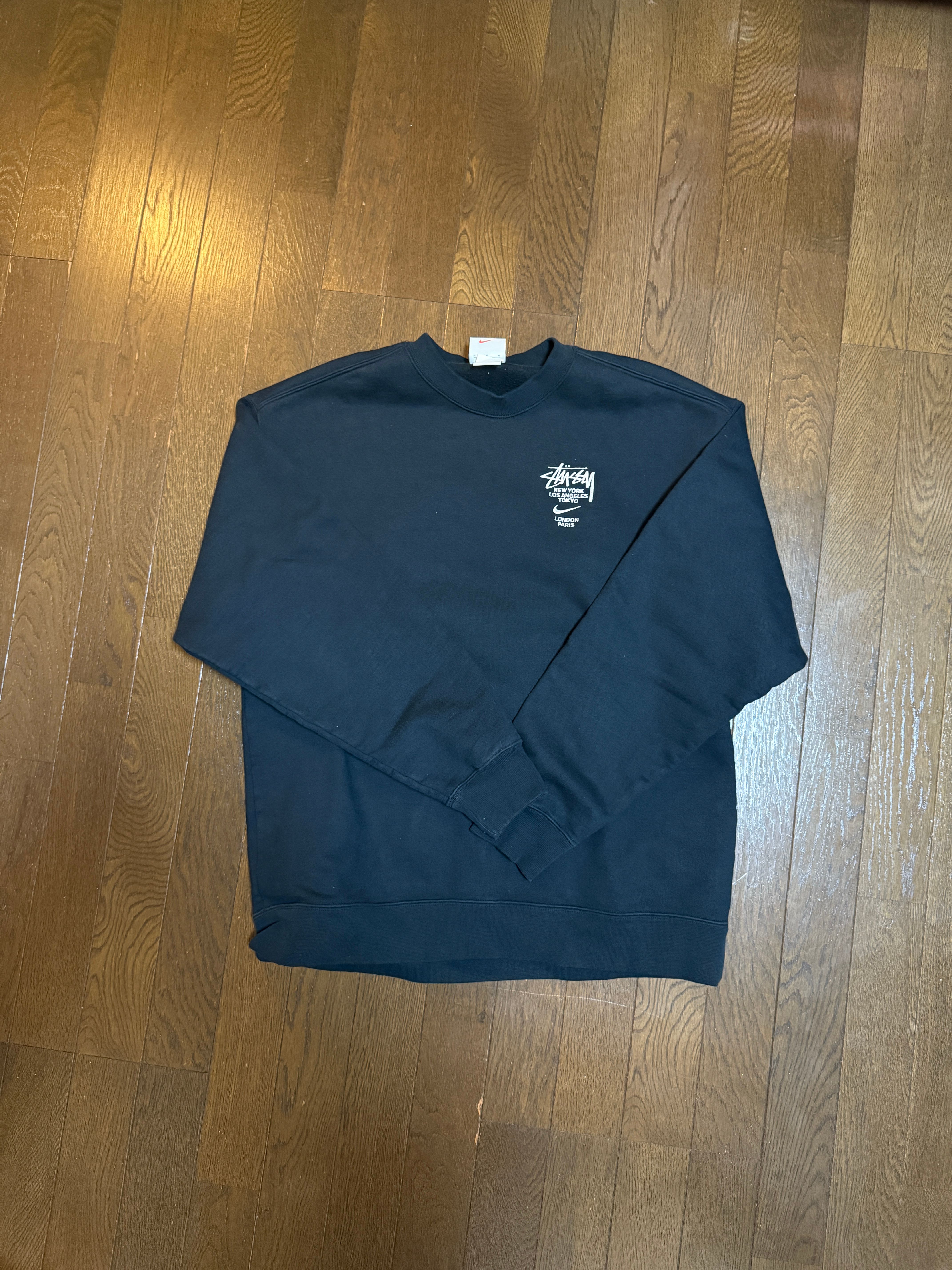 Nike x Stussy International Crewneck Sweatshirt (US Size) "Black" DC4198-010