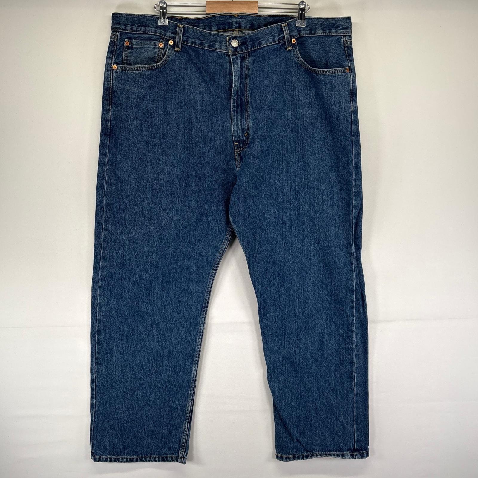 古着 リーバイス Levi's デニム パンツ ジーンズ ストレート 505 5ポケット ジッパーフライ W46 L30  ブルー系 メンズ