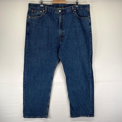 古着 リーバイス Levi's デニム パンツ ジーンズ ストレート 505 5ポケット ジッパーフライ W46 L30 ブルー系 メンズ