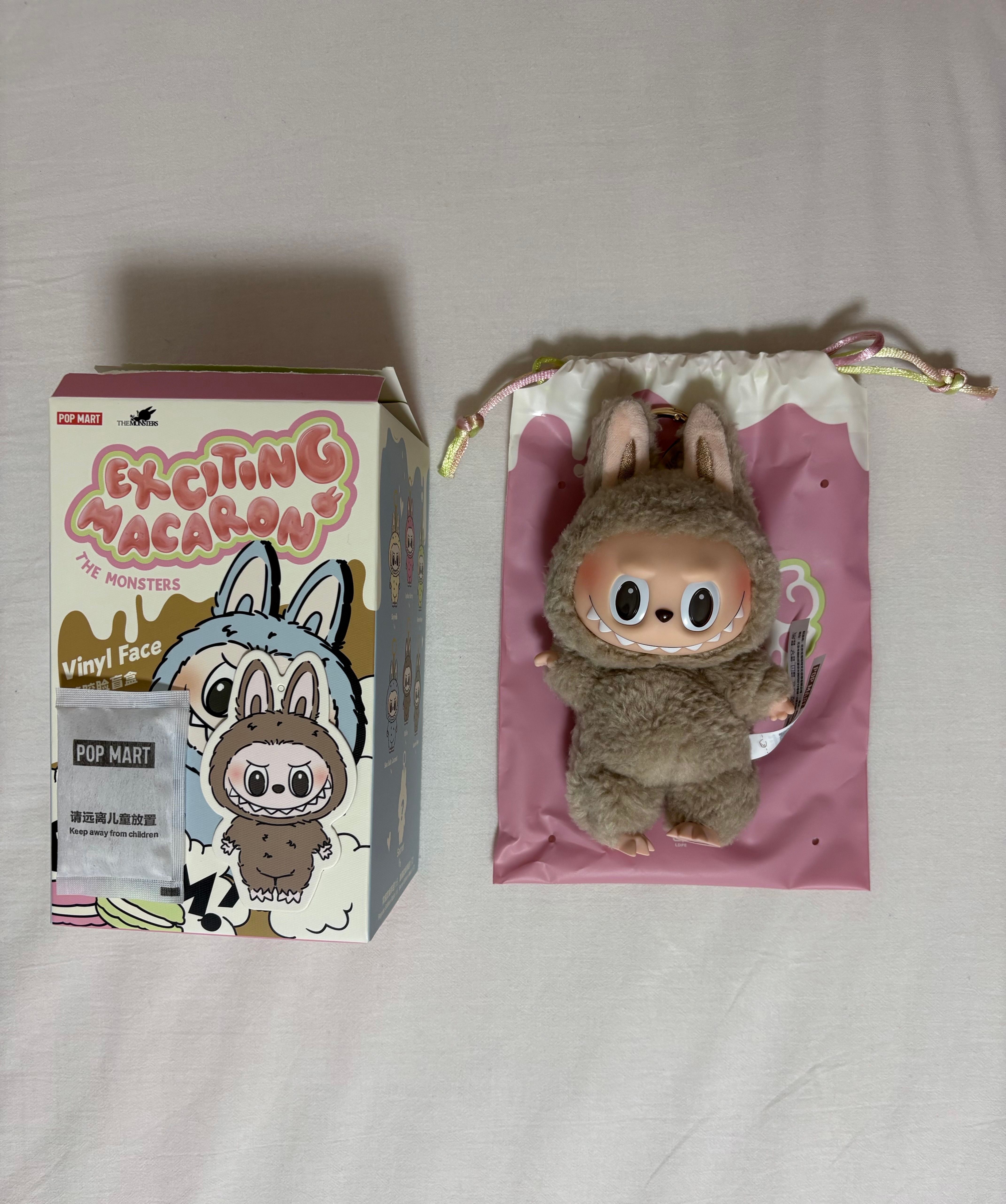 POP MART THE MONSTERS (LABUBU) Exciting Macaron Plush Series TOFFEE