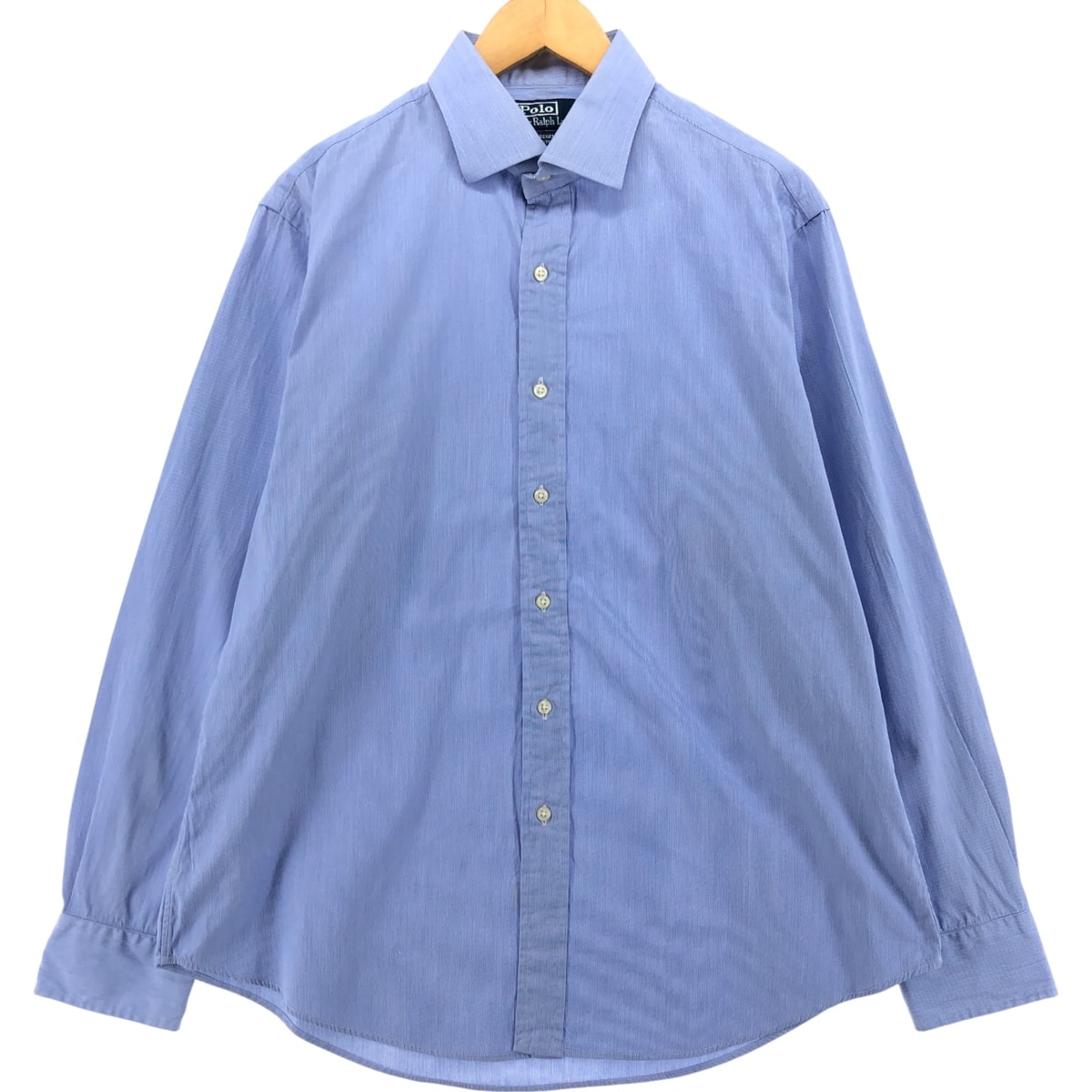 古着 ラルフローレン Ralph Lauren POLO by Ralph Lauren 長袖 コットンストライプシャツ メンズL相当/eaa537584