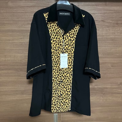 WACKO MARIA Switching 50's Open Collar Shirt "Black"
