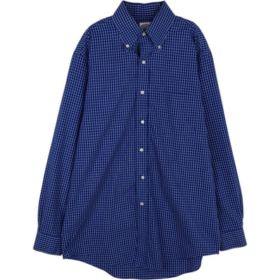 古着 ブルックスブラザーズ Brooks Brothers Est.1818 長袖 ボタンダウンチェックシャツ メンズM相当/eaa625221