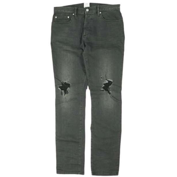 GAP x JOHN ELLIOTT ギャップ ジョンエリオット 別注 GQ stretch skinny jeans ダメージ加工スキニーデニムパンツ 30 WASHED BLACK ボタンフライ ジーンズ ボトムス g26848
