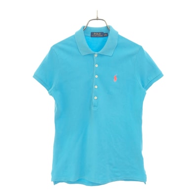 POLO RALPH LAUREN ポロラルフローレン 半袖 ポロシャツ M ブルー 鹿の子地
