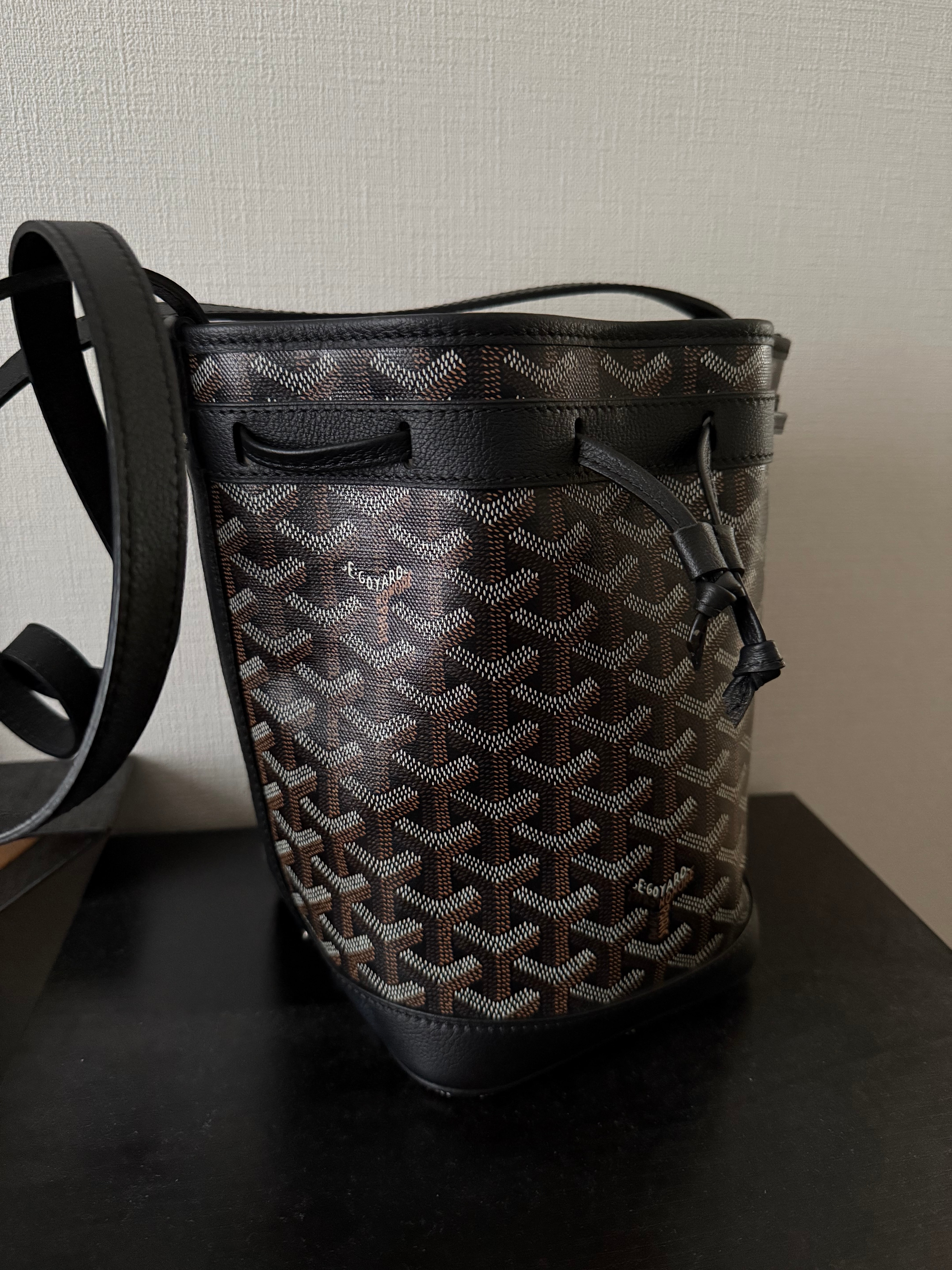 Goyard Petit Flot Bucket Bag "Black"