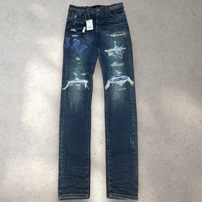 amiri old English logo jeans size 32