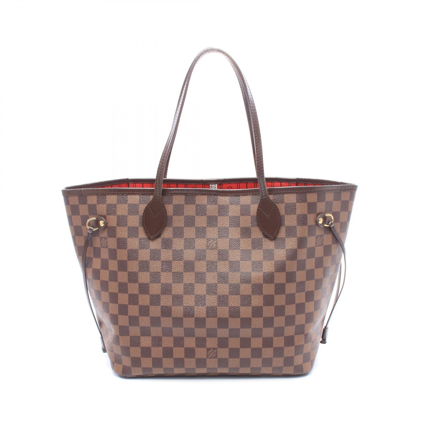 ルイ・ヴィトン LOUIS VUITTON ネヴァーフルMM ダミエエベヌ トートバッグ バッグ PVCコーティングキャンバス レザー レディース ブラウン系 N51105 【中古】