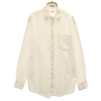 Paul Smith LONDON ポールスミスロンドン 日本製 長袖 コットンシャツ L ホワイト