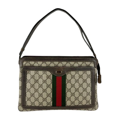 グッチ GUCCI ショルダーバッグ GGスプリームキャンバス ブラウン レディース【中古】 z10518