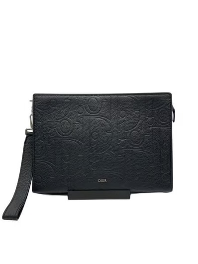 Dior A5 Triangle Pouch Maxi Dior Gravity Leather "Black"