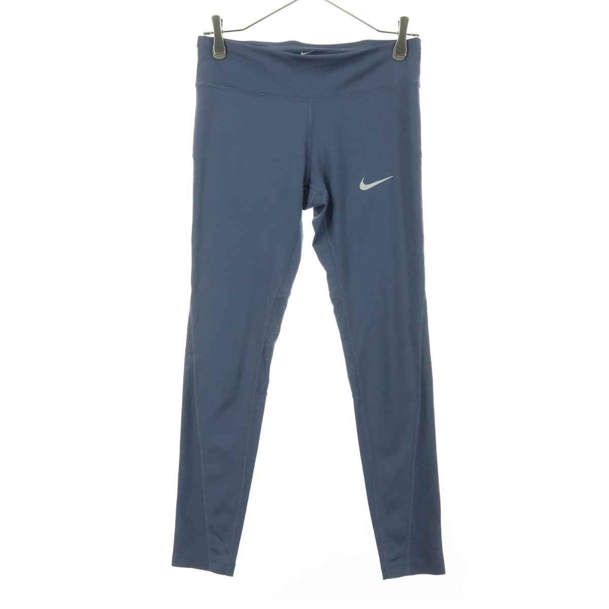 美品 NIKE ナイキ スウォッシュ トレーニング レギンス M ネイビー タイツ メッシュ