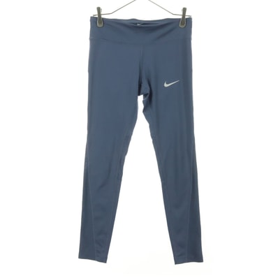 美品 NIKE ナイキ スウォッシュ トレーニング レギンス M ネイビー タイツ メッシュ