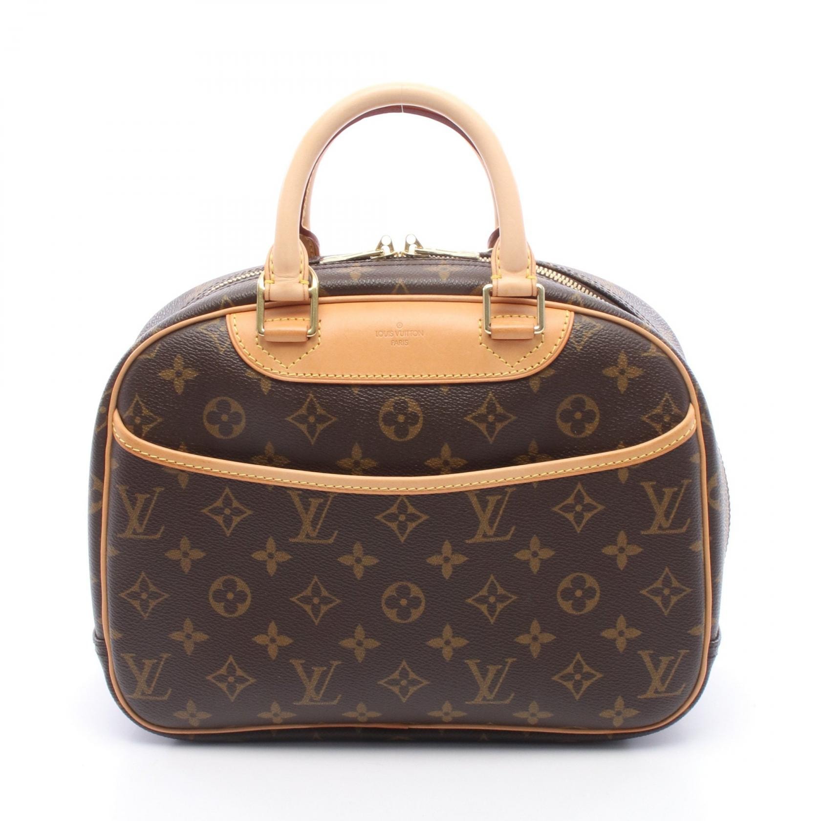 ルイ・ヴィトン LOUIS VUITTON トゥルーヴィル ハンドバッグ バッグ PVCコーティングキャンバス レザー モノグラム レディース ブラウン系 M42228 【中古】