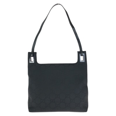 美品 GUCCI グッチ GG柄 ブラック 黒 ガンメタ金具 ナイロン ショルダーバッグ ハンドバッグ 602522 【中古】