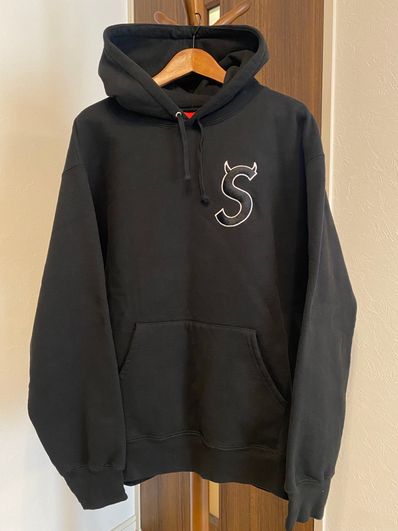 Supreme S Logo Hooded Sweatshirt "Black" (22FW)