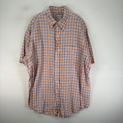 古着 ブルックスブラザーズ Brooks Brothers 半袖シャツ ボタンダウン L ピンク系 チェック メンズ