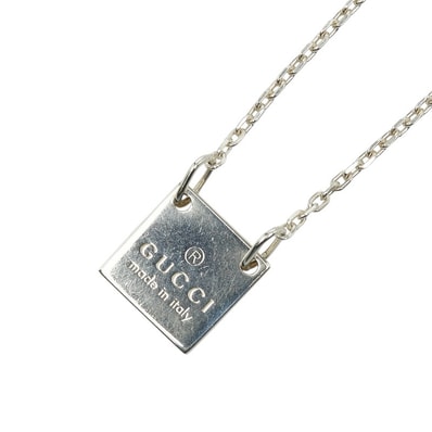 グッチ ミニスクエア ネックレス SV925 シルバー レディース GUCCI 【中古】
