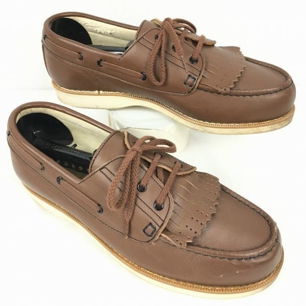 Mizuno/ミズノ 鉄/スチールスパイク ゴルフシューズ キルト 茶/ブラウン サイズ23.5/men's 管NO.ZE-193