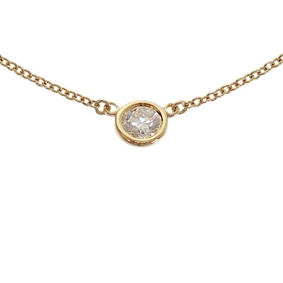 ティファニー バイザヤード ネックレス K18 ダイヤモンド【中古】【Aランク】