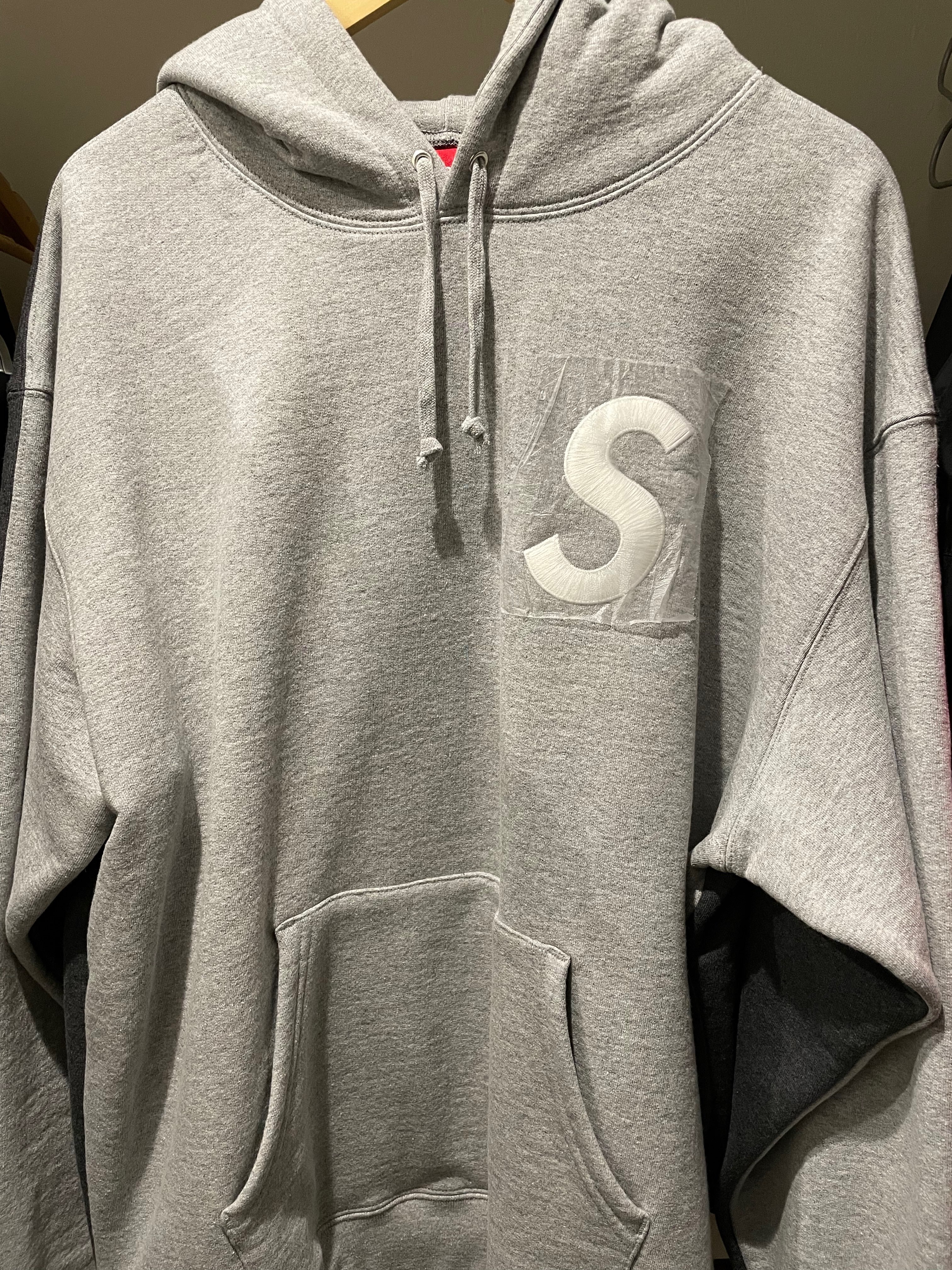 Supreme S Logo Split Hooded Sweatshirt "Heather Grey"