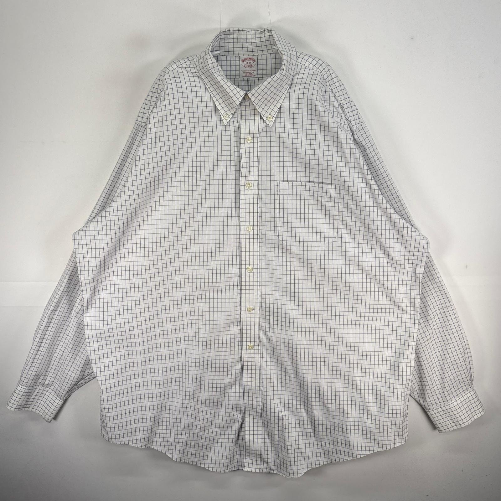 古着 ブルックスブラザーズ Brooks Brothers 長袖シャツ 胸ポケ ボタンダウン 2XL  ブルー系 チェック メンズ