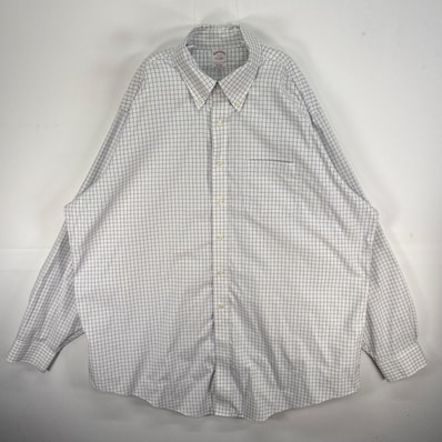 古着 ブルックスブラザーズ Brooks Brothers 長袖シャツ 胸ポケ ボタンダウン 2XL ブルー系 チェック メンズ