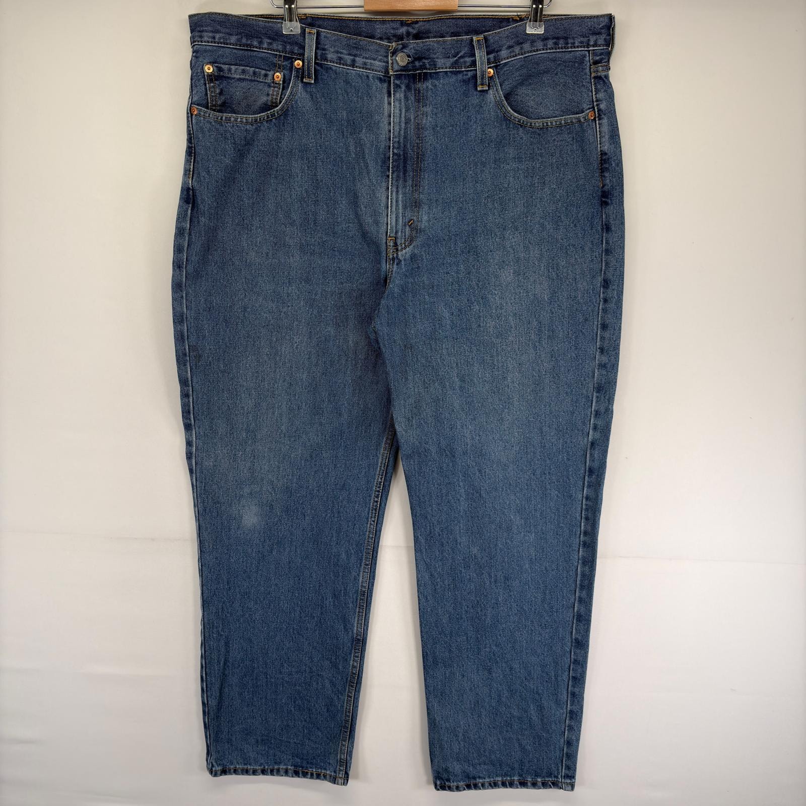 古着 リーバイス Levi's デニム パンツ 550 ジーパン テーパード バギー ジーンズ ジーパン ジップ w42 L32  ブルー系 メンズ