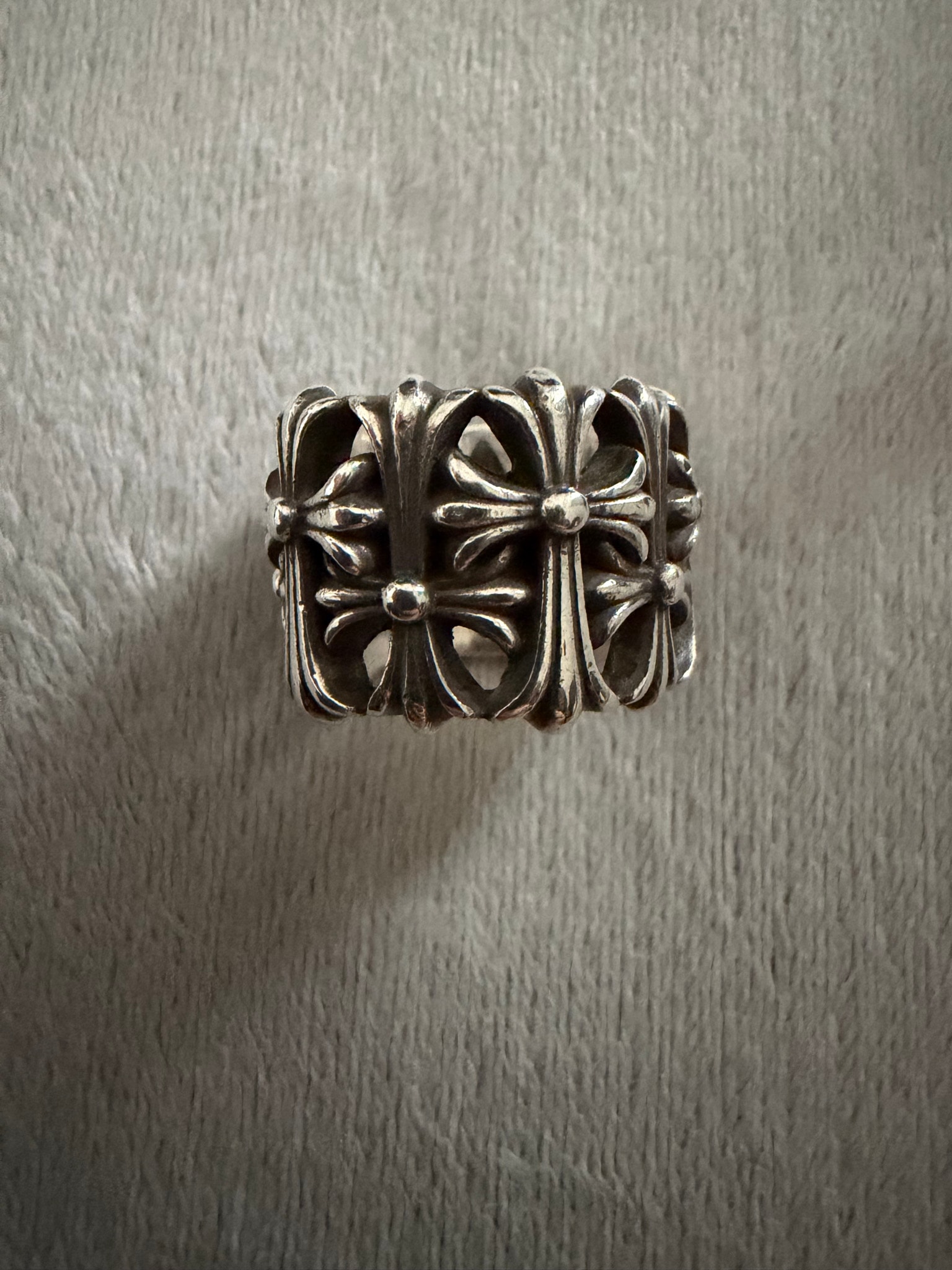 Chrome Hearts Cemetery Cross RIng "Silver"