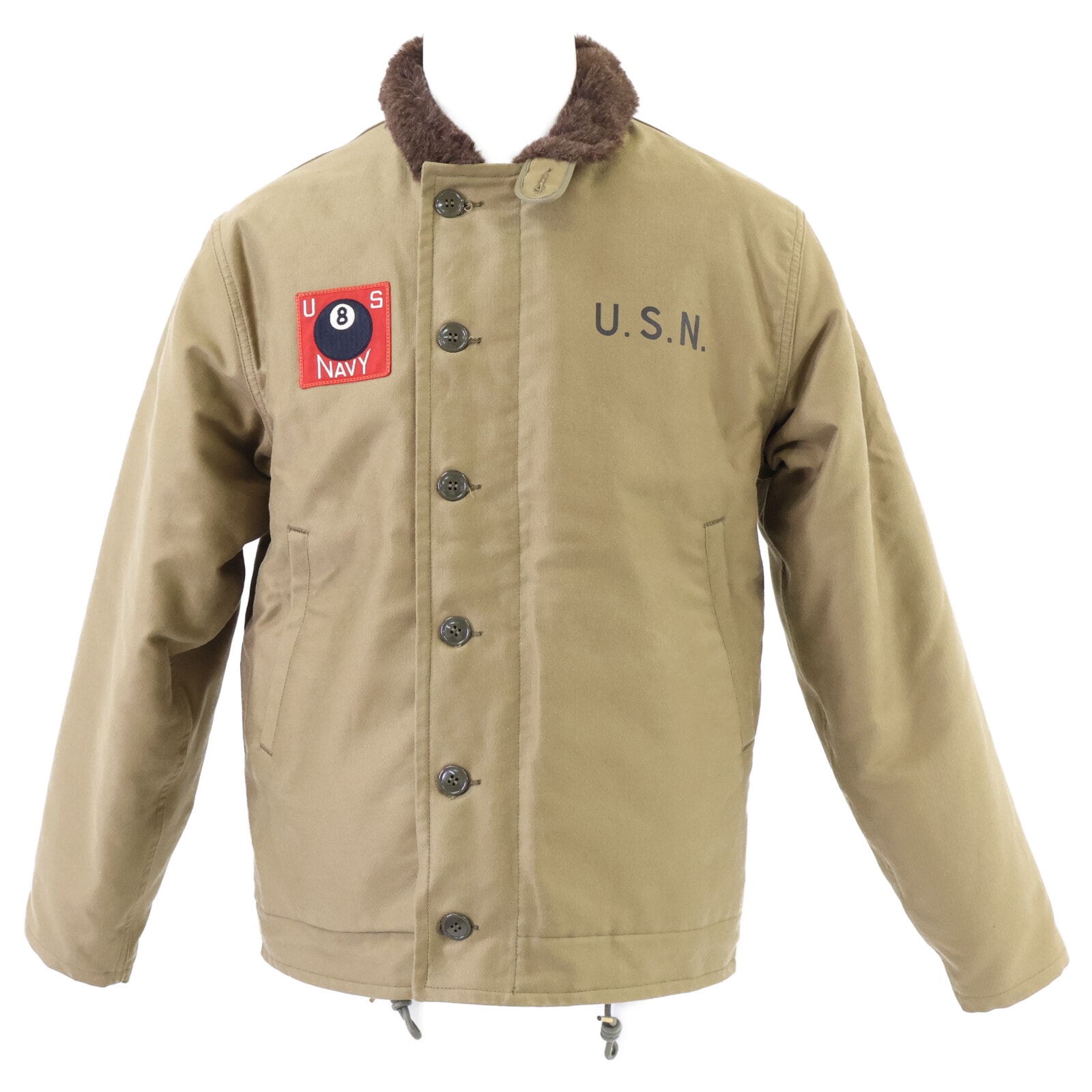 ザリアルマッコイズ 【美品】MJ25110 N-1 DECK JACKET (KHAKI) / 8TH BEACH BN. コットンコードクロス デッキジャケット 40