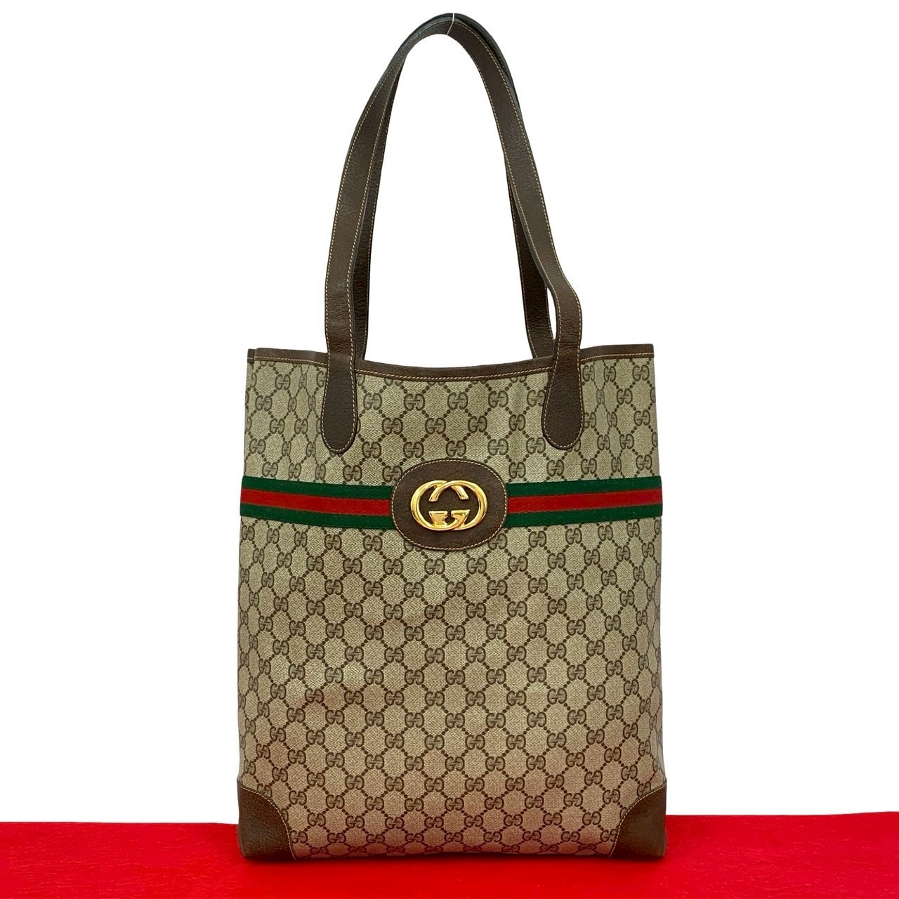 B (目立った傷や汚れなし)】GUCCI グッチ シェリーライン GG ロゴ 金具