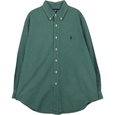 古着 ラルフローレン Ralph Lauren CLASSIC FIT 長袖 ボタンダウンチェックシャツ メンズXL相当/eaa652084