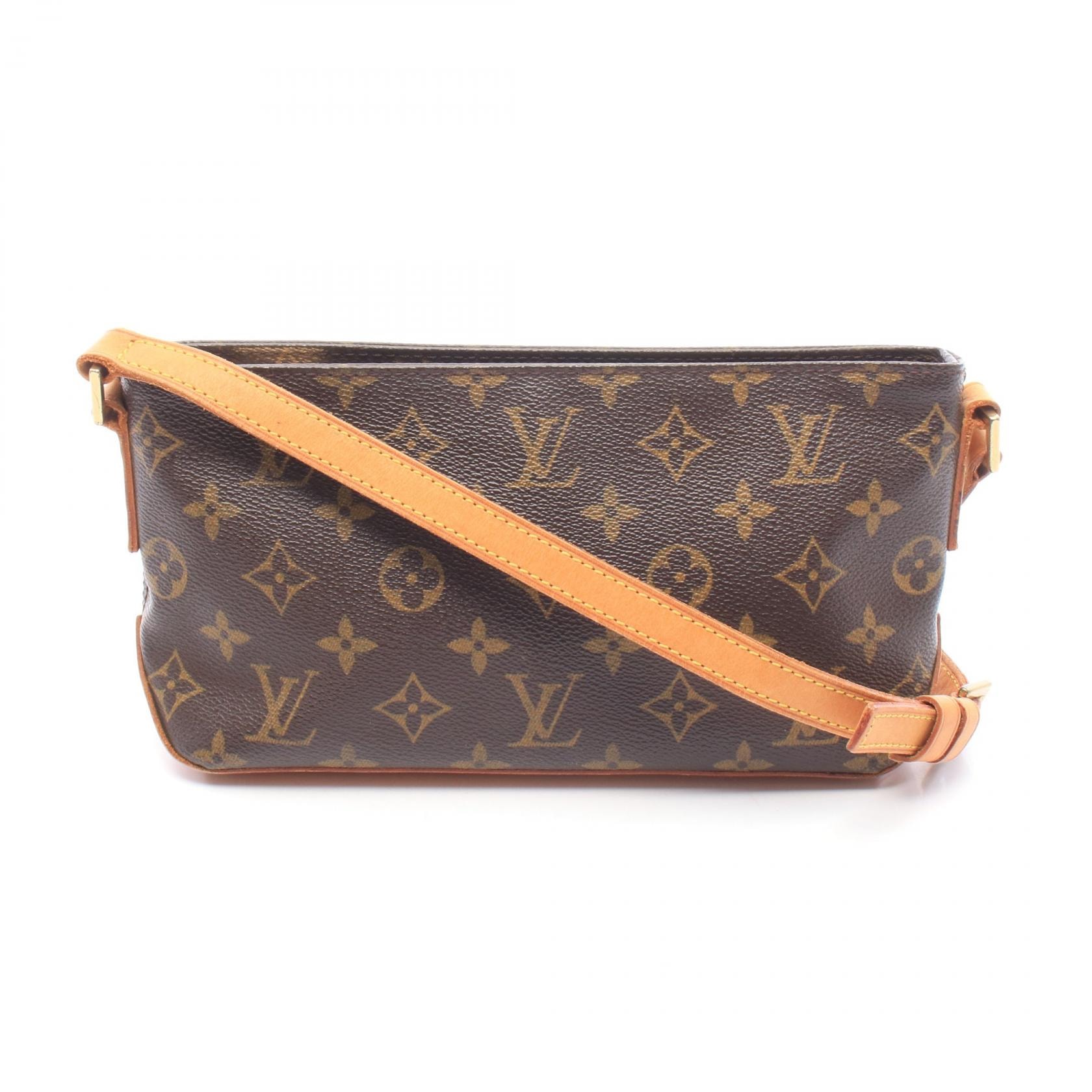 ルイ・ヴィトン LOUIS VUITTON トロター モノグラム ショルダーバッグ バッグ PVCコーティングキャンバス レザー レディース ブラウン系 M51240 【中古】