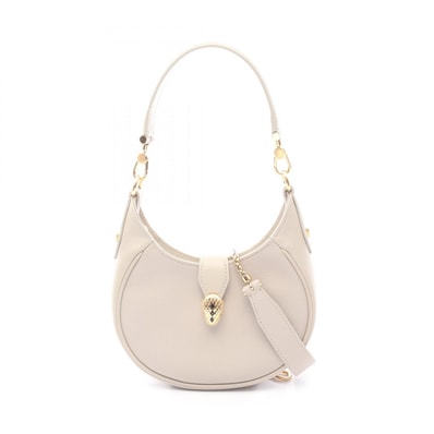 ブルガリ BVLGARI セルペンティ エリプス 2WAY ハンドバッグ バッグ レザー レディース グレー系 【中古】