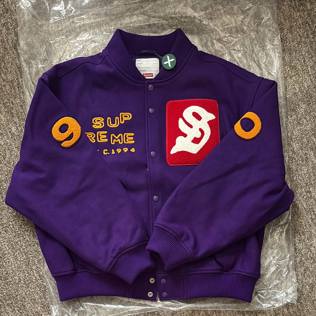 Supreme Tourist Varsity Jacket "Purple"