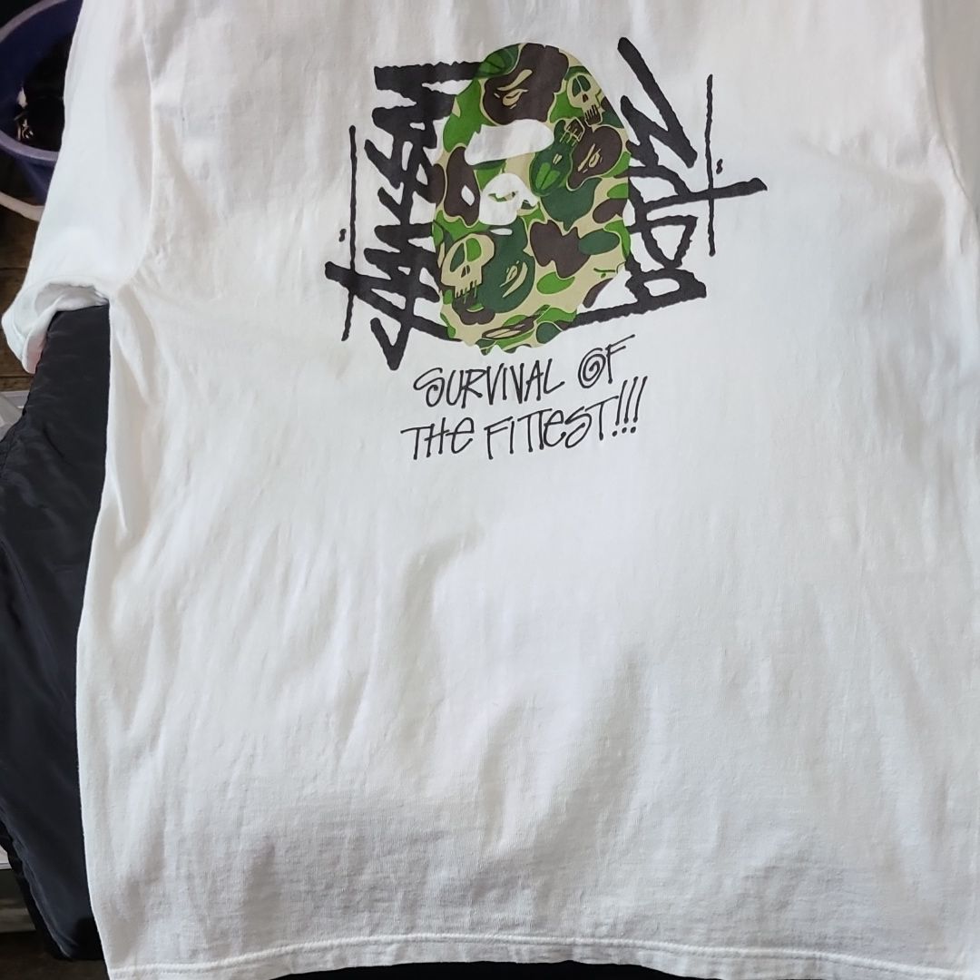 Stussy ✕ BATHINGAPE Tシャツ