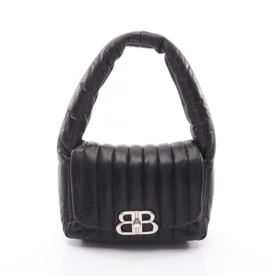 バレンシアガ BALENCIAGA モナコ スリングバッグ ショルダーバッグ バッグ レザー レディース ブラック系 787896 【中古】