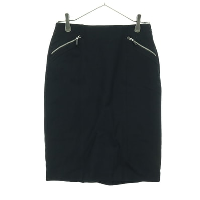 美品 LAUREN RALPH LAUREN ローレンラルフローレン ミディ丈 タイトスカート O ブラック