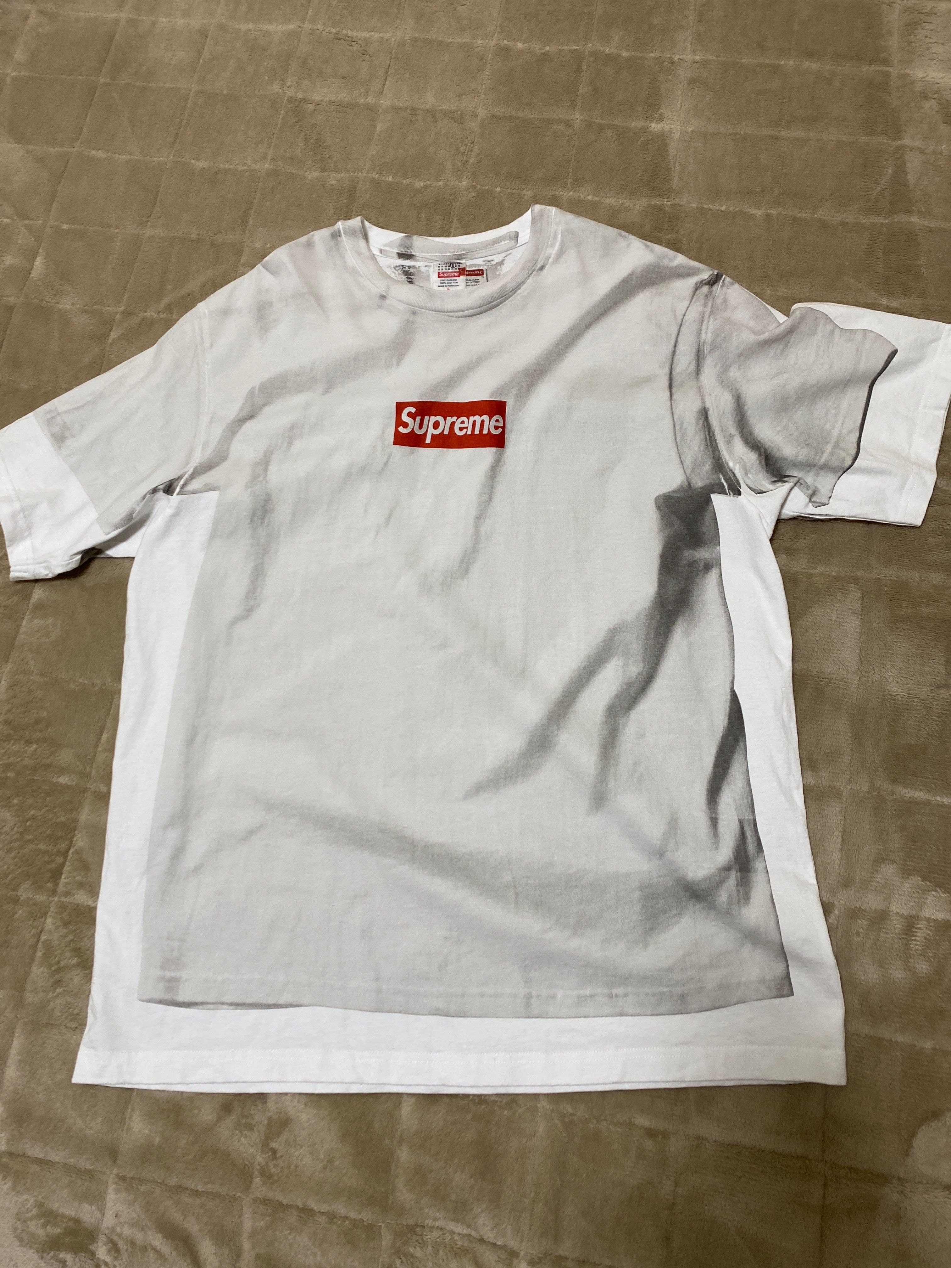 Supreme x MM6 Maison Margiela Box Logo Tee "White"