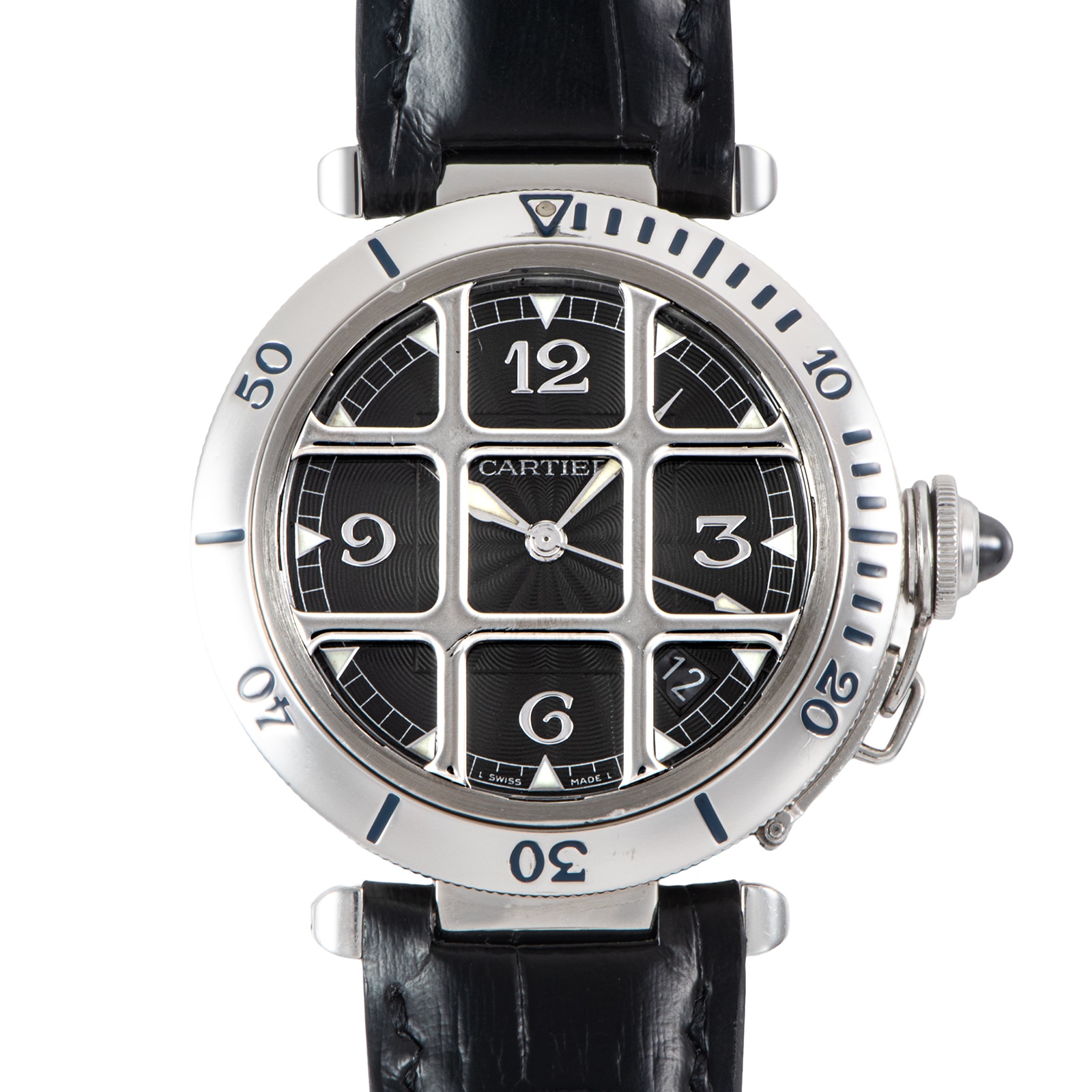CARTIER カルティエ パシャ 950 グリッド W3105255 ステンレススチール【中古】