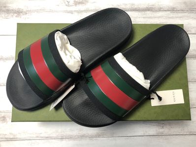 GUCCI 429469 1098 シャワーサンダル 黒