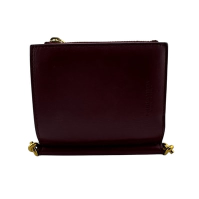 ボッテガヴェネタ BOTTEGAVENETA 二つ折り財布 ソルスティス コンパクトウォレット ボルドー