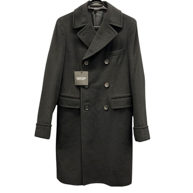 COMME des GARCONS HOMME DEUX 極美品 コムデ ギャルソン オム ドゥ ウール カシミヤ チェスター コート DT-C001 2017年 ブラック #S タグ付き ロングコート アウター Aランク 中古 鑑定済 ギャルソンコート